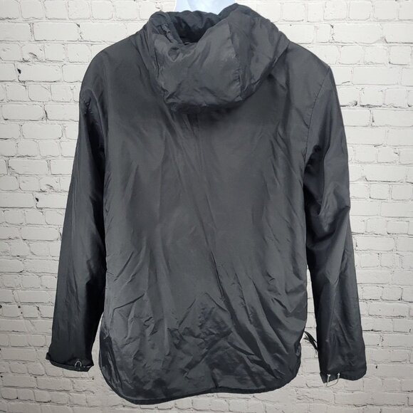 The North Face Black Lightweight Hooded Windbreaker Double Zip Jacket Medium M - Picture 9 of 16